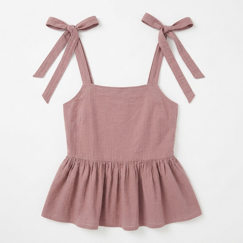 Madewell Rosalie Top XXS Pink Tie Strap Smocked‎ Boho Cami Romantic